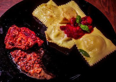 Pollo Fino mit Ravioli