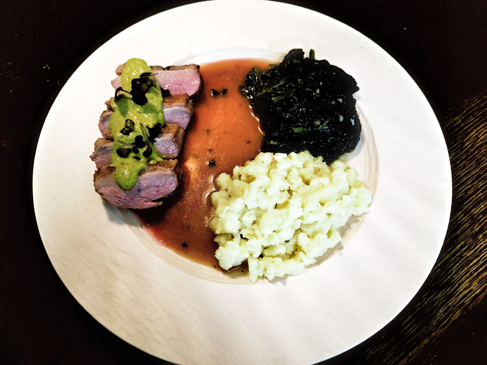 Lindenberg zu Ente mit Spinat und Spätzle