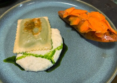 Maultasche mit Karotte