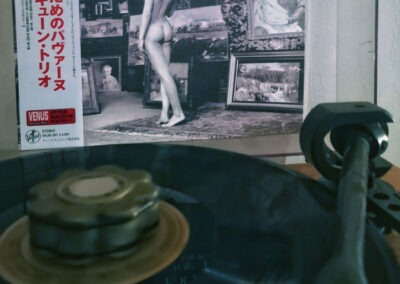 Kuhn mit Schallplattenspieler